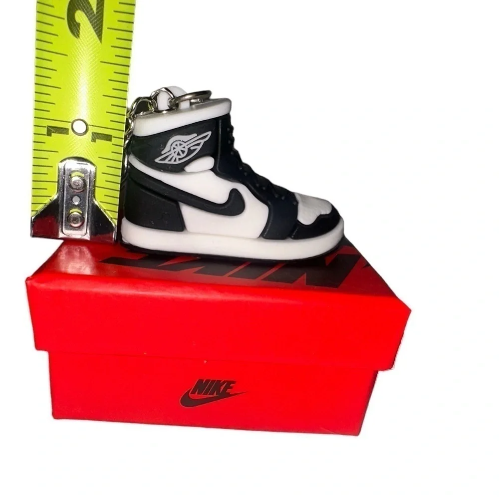 Air Jordan 1 High Top Nike Key Chain/ Bag Charm Black & White Comes w/box